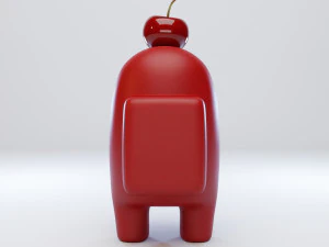 among us cherry hat character 3D Model