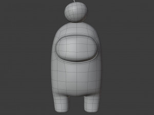 among us cherry hat character 3D 모델