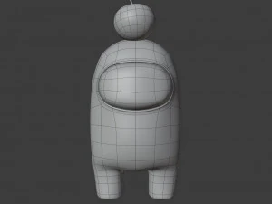 among us cherry hat character 3D Model