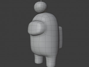 among us cherry hat character 3D 모델