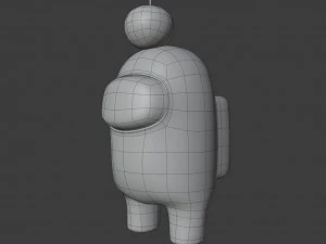 among us cherry hat character 3D Model