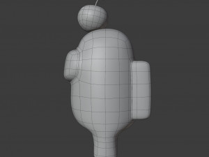 among us cherry hat character 3D 모델
