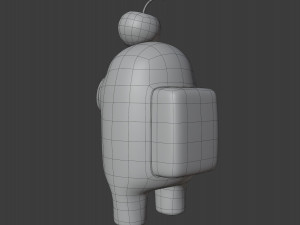 among us cherry hat character 3D 모델