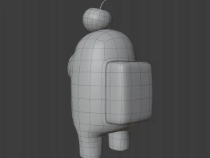 among us cherry hat character 3D Model