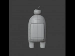 among us cherry hat character 3D Model