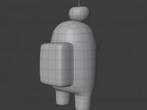 among us cherry hat character 3D Model