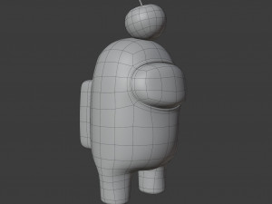 among us cherry hat character 3D 모델