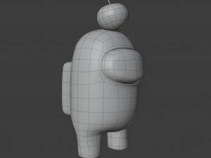 among us cherry hat character 3D Model