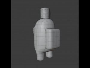 among us toilet paper hat character 3D-Modell