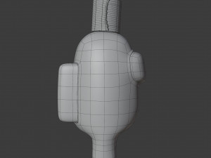 among us toilet paper hat character 3D-Modell