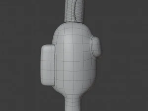 among us toilet paper hat character 3D Model