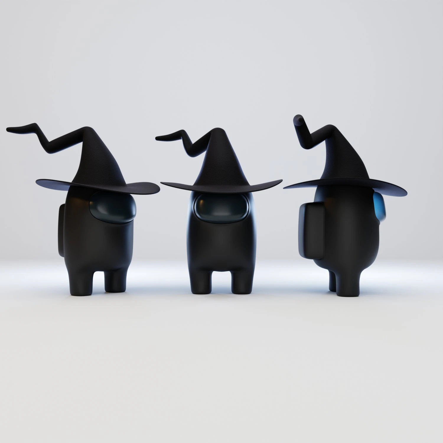 among us witch hat character 3D Model .c4d .max .obj .3ds .fbx .stl .blend