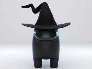 among us witch hat character 3D Model