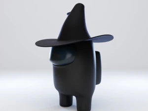 among us witch hat character 3D Model