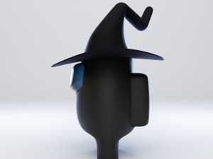 among us witch hat character Model 3D