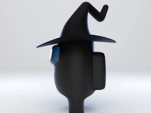 among us witch hat character 3D Model