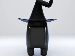 among us witch hat character 3D Model