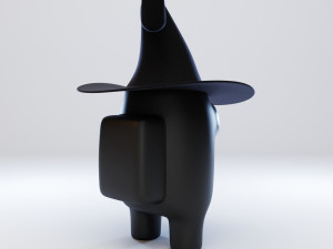 among us witch hat character Model 3D