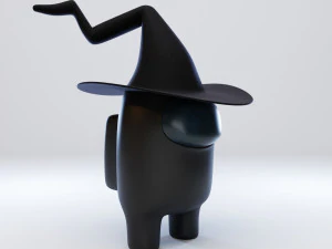 among us witch hat character 3D Model