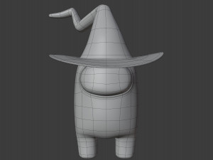 among us witch hat character Model 3D