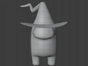 among us witch hat character 3D Model