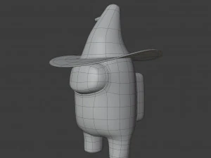 among us witch hat character 3D Model