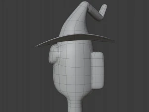 among us witch hat character 3D Model