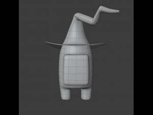 among us witch hat character Model 3D