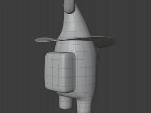 among us witch hat character 3D Model