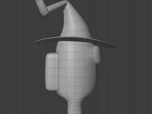 among us witch hat character 3D Model
