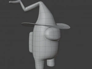 among us witch hat character 3D Model