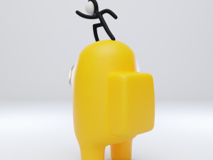 among us stickmin figure character 3D 模型