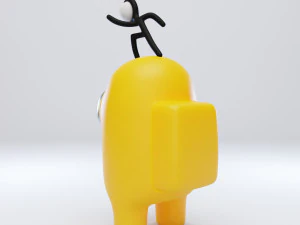 among us stickmin figure character 3D Model