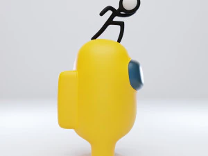 among us stickmin figure character 3D Model