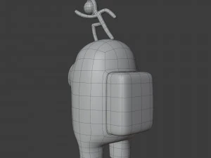 among us stickmin figure character 3D Model