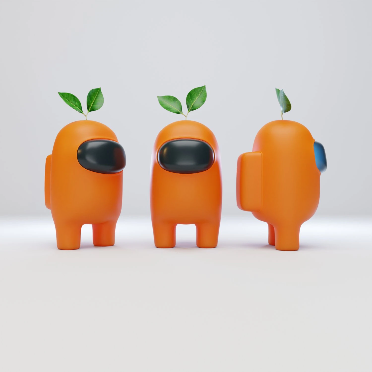 among us plant hat character 3D Model .c4d .max .obj .3ds .fbx .stl .blend 