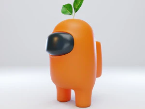 among us plant hat character 3D Model