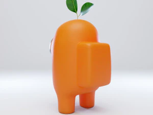 among us plant hat character 3D Model