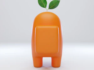 among us plant hat character 3D Model
