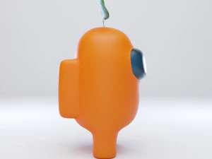 among us plant hat character 3D Model