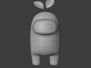 among us plant hat character 3D Model