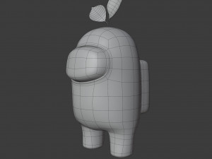 among us plant hat character Modelo 3D
