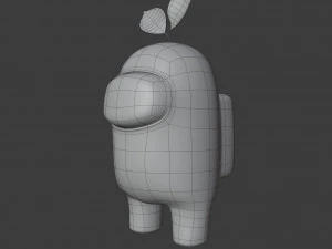 among us plant hat character 3D Model
