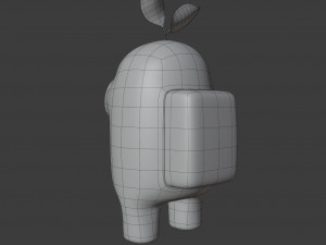 among us plant hat character Modelo 3D
