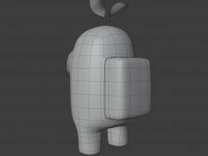 among us plant hat character 3D Model