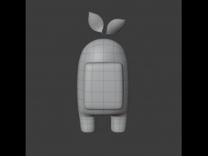 among us plant hat character Modelo 3D