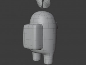 among us plant hat character Modelo 3D