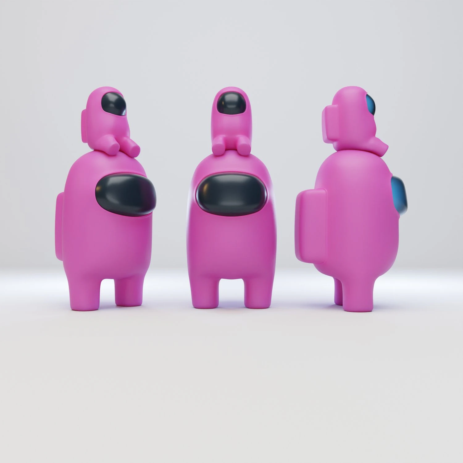 among us mini crewmate character 3D Model .c4d .max .obj .3ds .fbx .stl .blend 