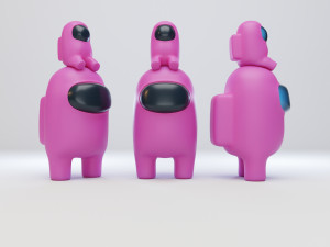 among us mini crewmate character 3Dモデル