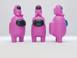 unter uns Mini-Crewmate-Charakter 3D Modell